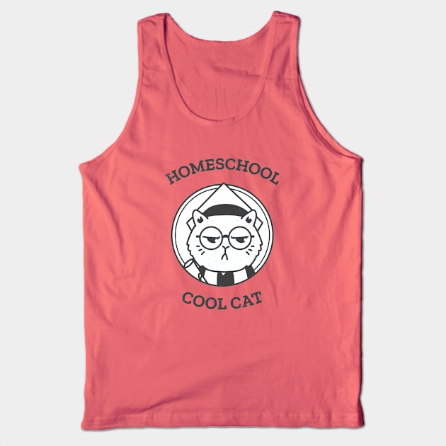 Homeschool Cool Cat Tank Top by BeeDesignzzz